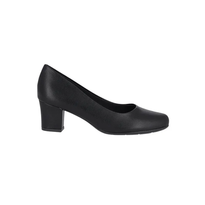 Sapato Feminino Piccadilly 110072-3260 Laura Salto Médio 37 / Preto