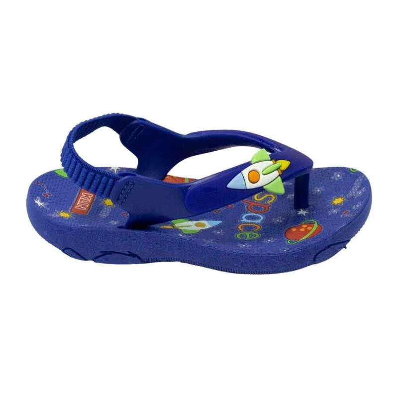 Chinelo Klin 442123000 Acqua Print com elástico Astronauta Marinho