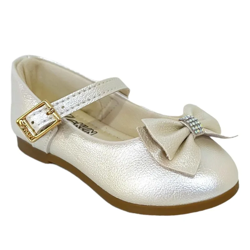 Sapatilha Menina Klin Princesa Mini Laço Off White 152189-1 26 / Branco