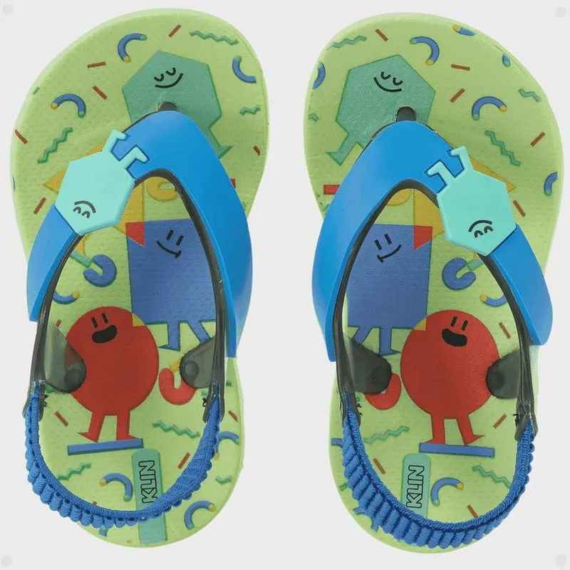 Chinelo Baby Klin Acqua Print Anatômico Estiloso Confortável Resistente