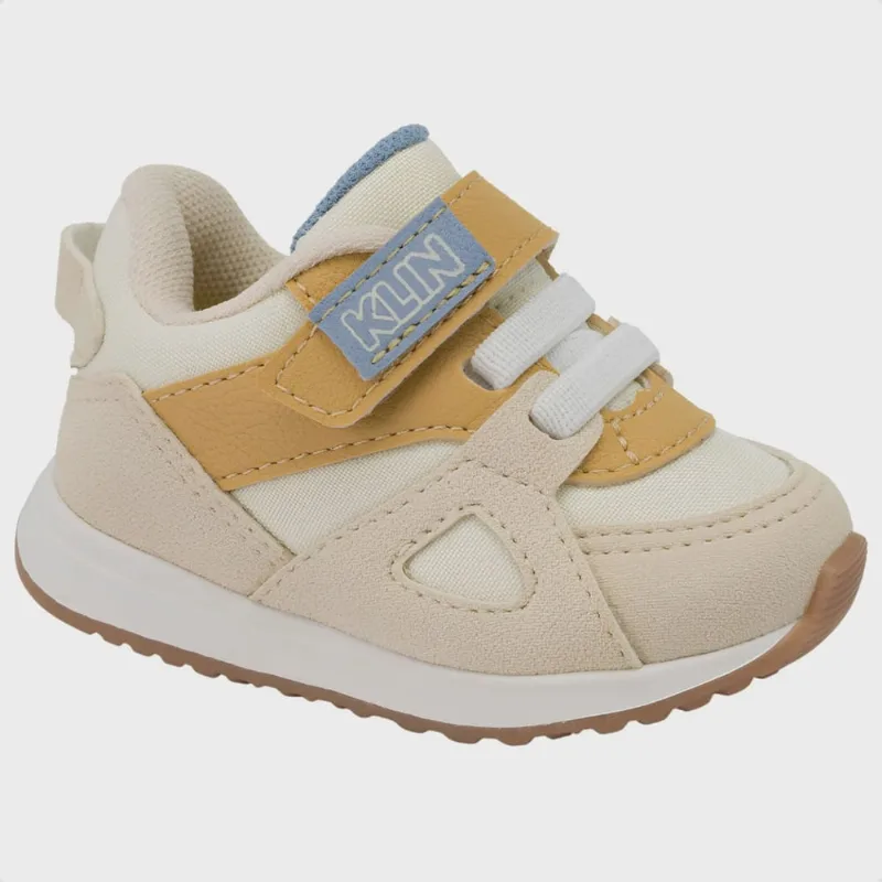 Tênis Sapatênis Sapato Baby Klin Walk Casual Tira Autocolante Confortável Estiloso Resistente