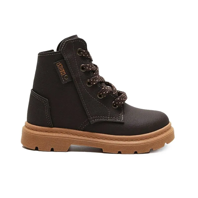 Bota Coturno Klin Infantil Tratorada Marrom 26