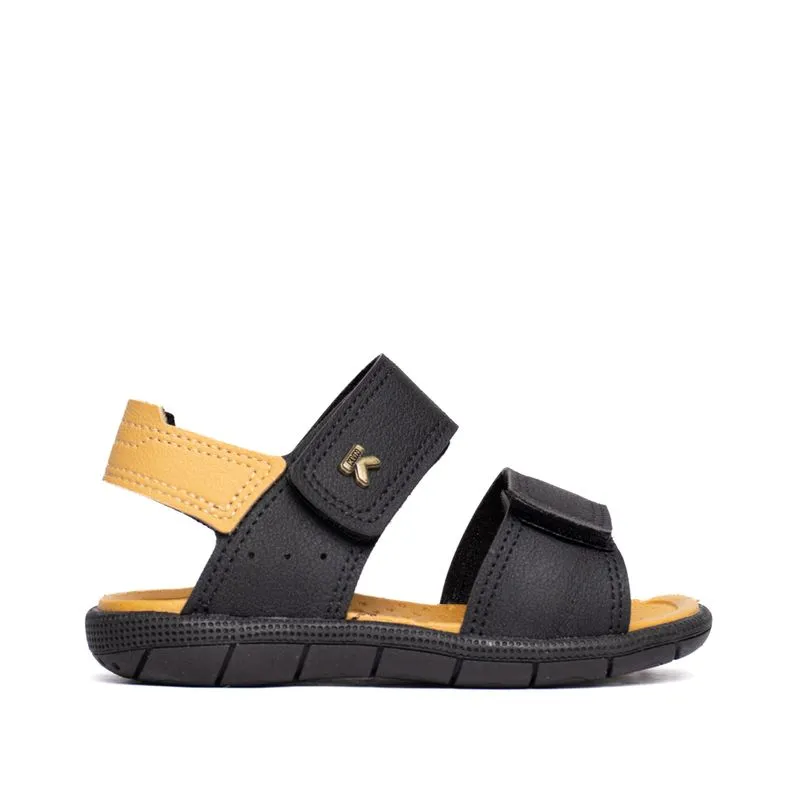 Sandália Infantil Klin Napa Tira Aderente Preto - 23