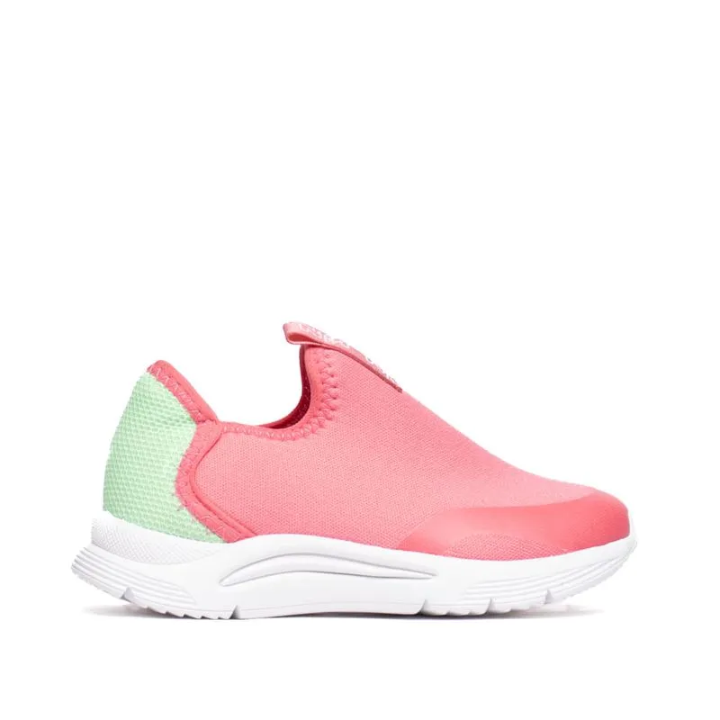 Tênis Infantil Klin Slip On Calce Fácil Têxtil Rosa/Verde - 24