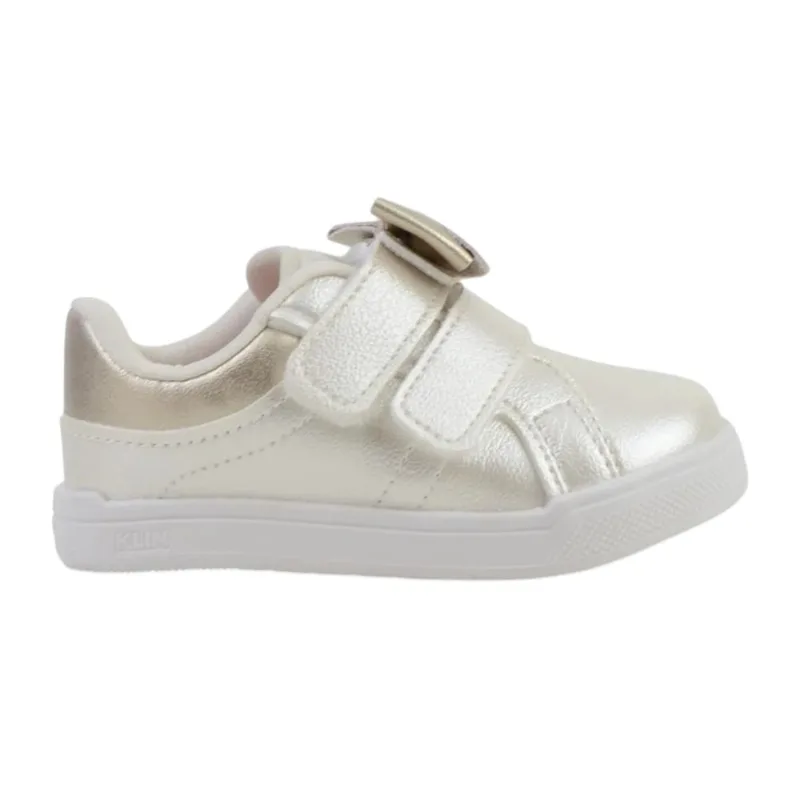 Tênis Infantil Menina Klin Baby Sky Off White/Dourado 358008 20 / Off White