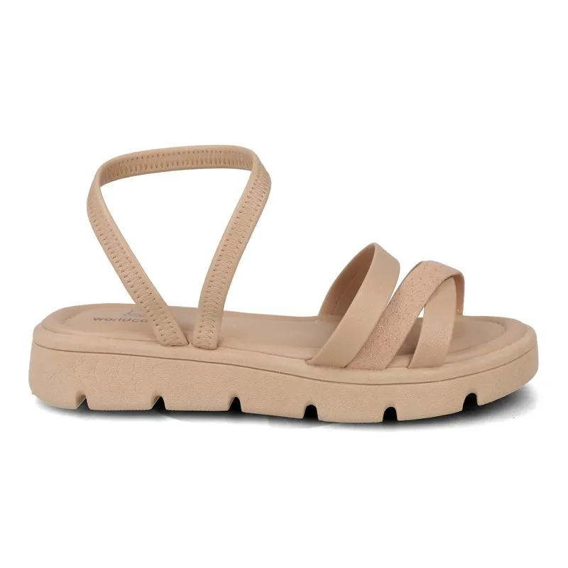 Sandália World Colors Infantil Bege Casual 30