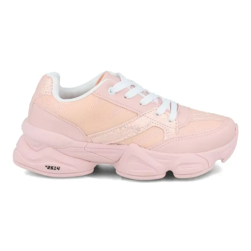 Tênis World Colors Chunky Rosa Menina Casual 34