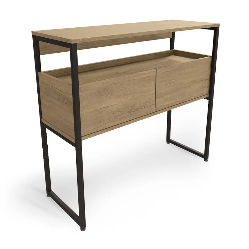 Aparador London 2 niveles 91x33cm Maple Metal Orange