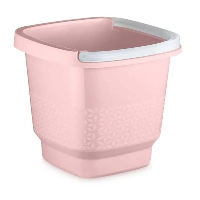 Balde 8,5 Litros De Plastico Rosa Com Alca Transparente - Uz