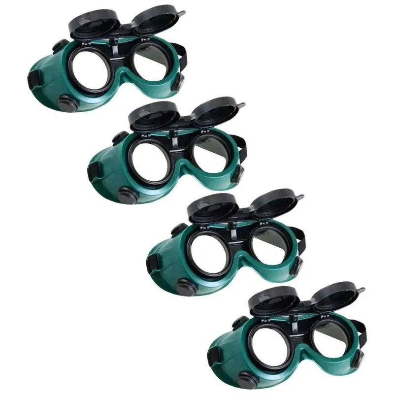 Óculos De Solda Kit 4 Unidades Bsl3263 Dupla Lente Articulável Verde Ab Mídia