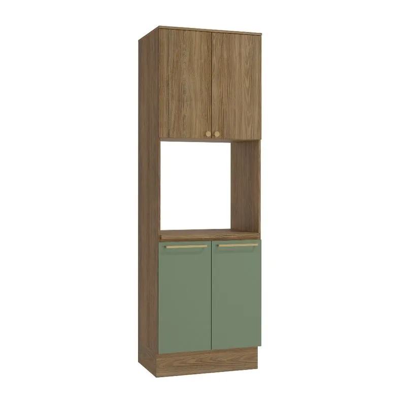 Kit Forno M630 4 Portas Kappesberg Nogueira e Verde Oliva