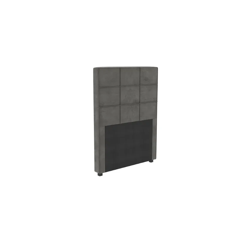 Cabeceira Cama Box Solteiro Kappesberg Veludo Cinza 90cm