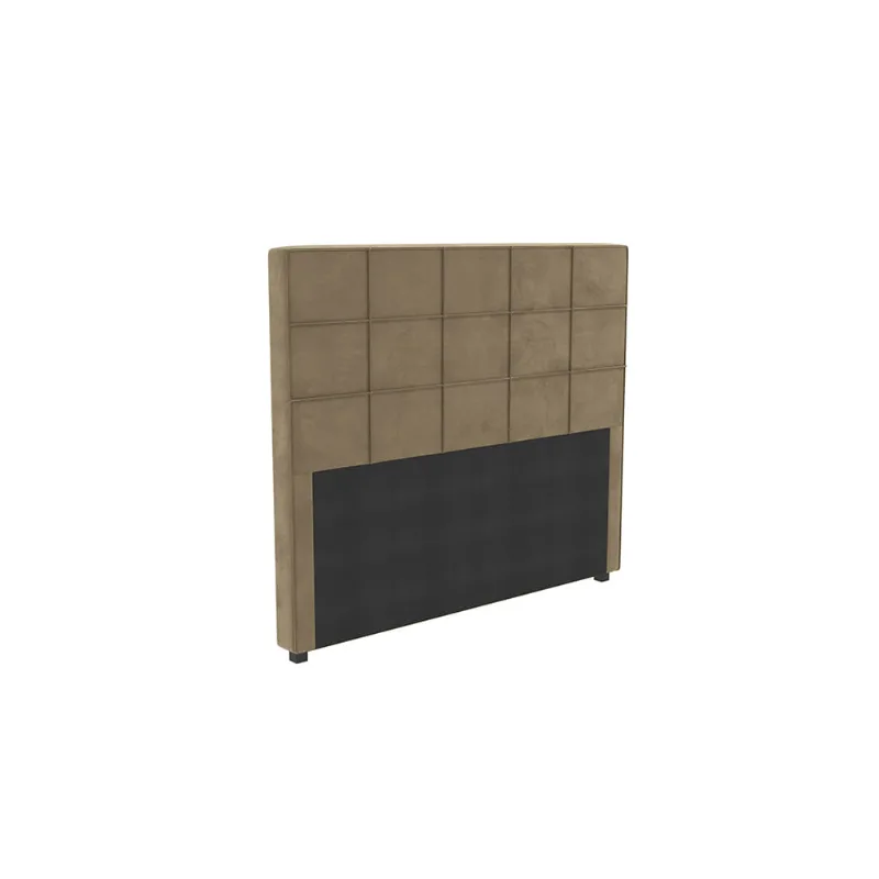 Cabeceira Cama Box Casal Kappesberg Veludo Bege 140cm