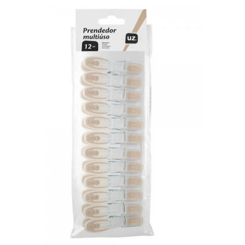 Kit Com 12 Prendedores Plasticos 7cm - Uz