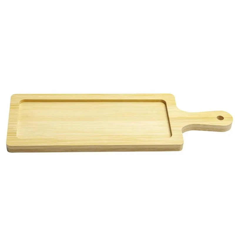 Tábua de Bambu 24x8cm Petisqueira Travessa Bandeja Retangular Pequena Servir uz