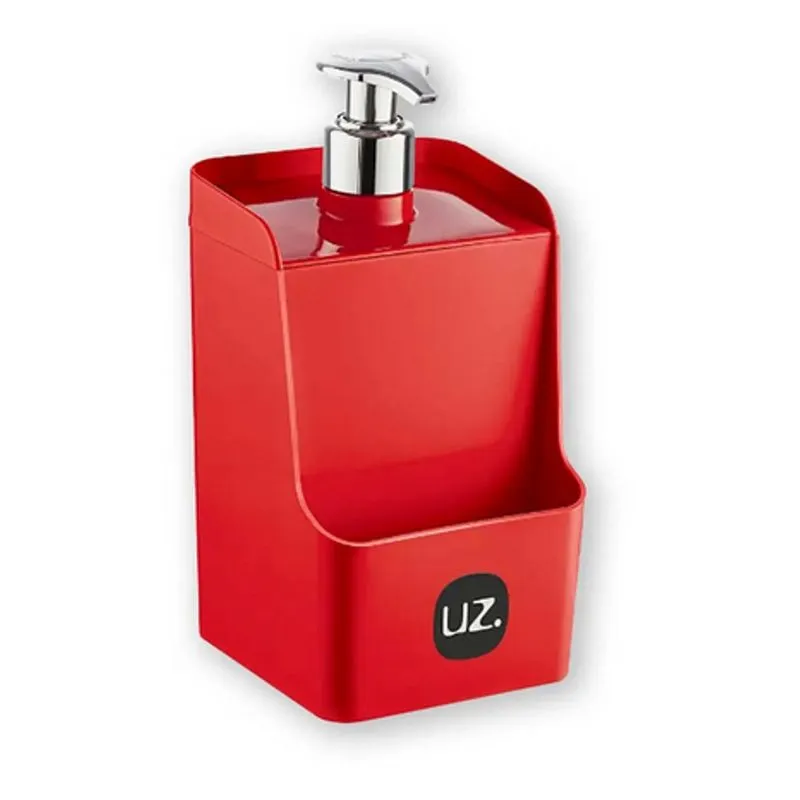 Dispenser Slim Preto Capuccino Vermelho Solido Pp De Plastico - Uz