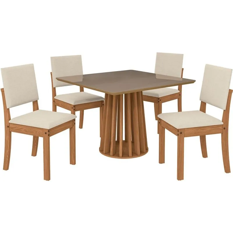 Sala de Jantar 5 Peças Kappesberg Linho Argila CSJ1794CN-A052