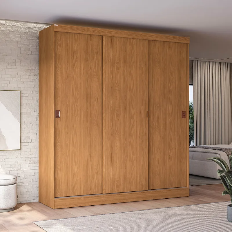 Guarda-Roupa 3 Portas de Correr Kappesberg Canela 180cm
