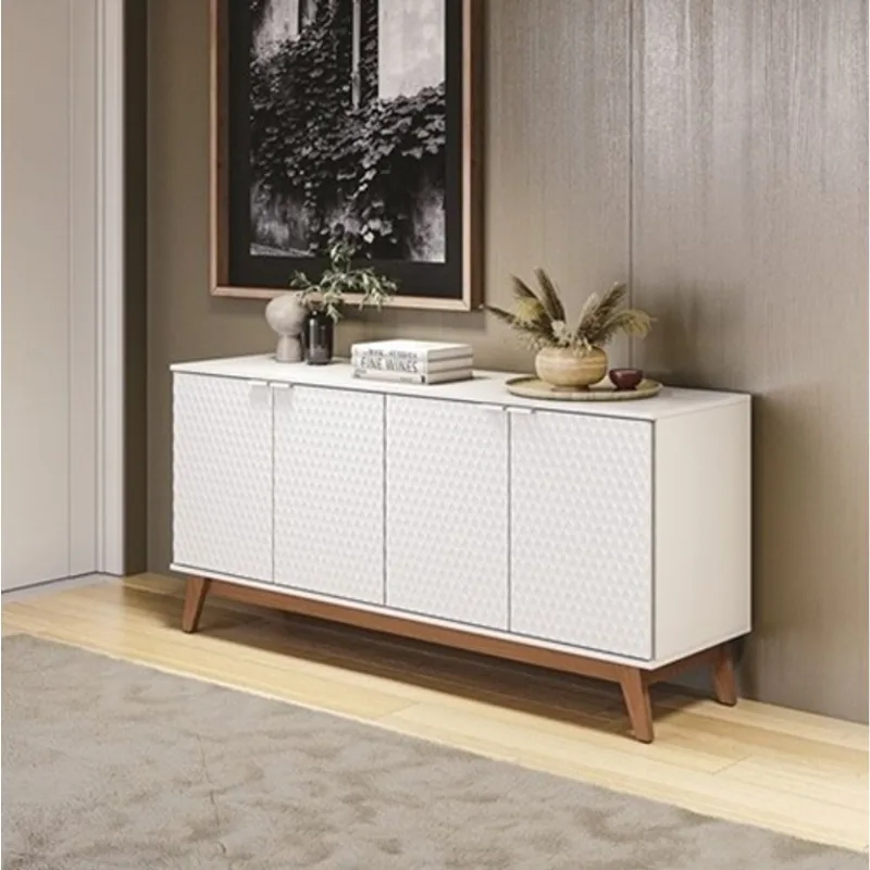 Aparador Kappesberg 4 Portas 3D Branco 156cm
