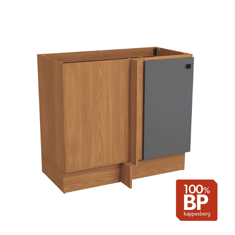 Balcão de Canto Reto Kappesberg Pixel 1 Porta Tapajós/Cinza Sagrado 98cm