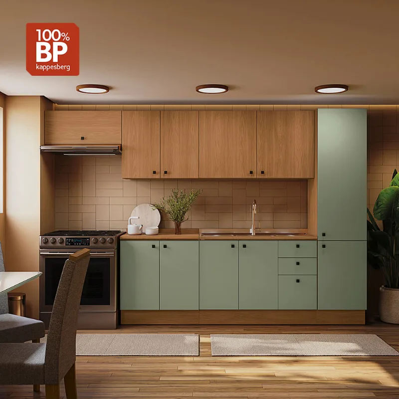 Cozinha Modulada Pixel Kappesberg Tapajós/Verde Frevo/Tapajós 330cm