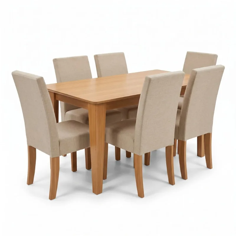 Juego de comedor Valencia Maple con 6 sillas