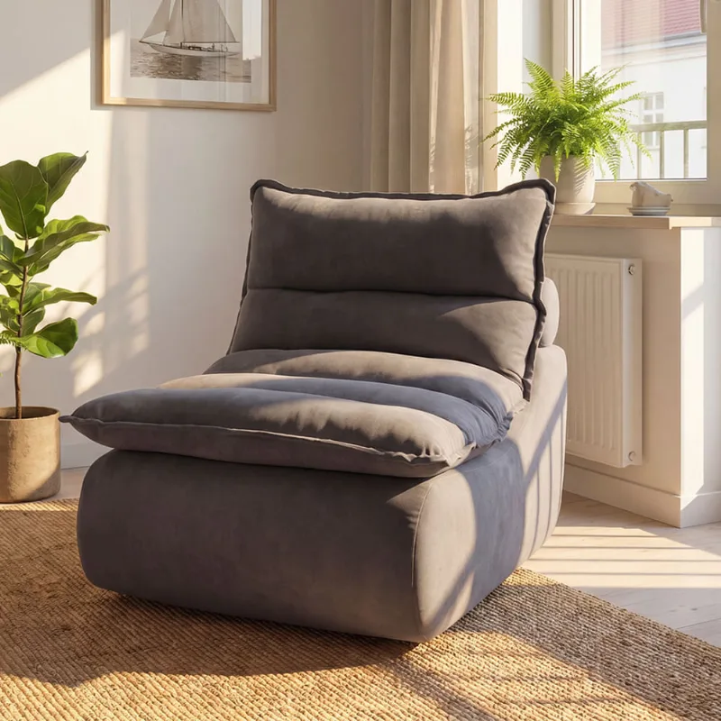 Poltrona Reclinável Kappesberg 90cm Boucle Cinza