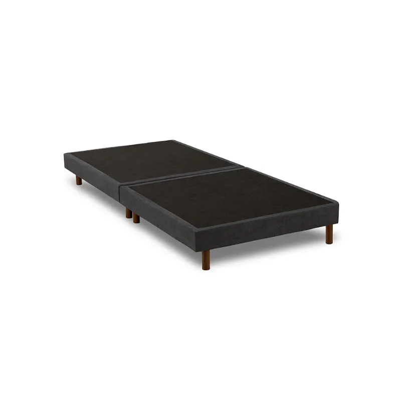 Base Sommier Solteiro Kappesberg Lótus Bouclé Chumbo 88cm x 188cm