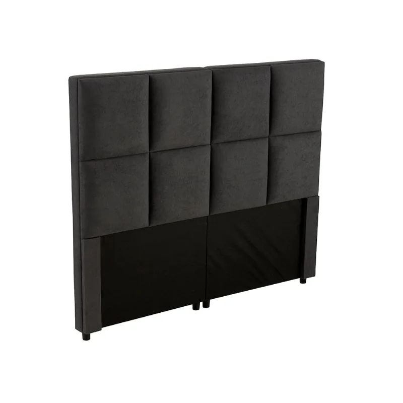 Cabeceira Cama Box Casal Kappesberg Lótus Bouclé Chumbo 140cm - Kappesberg