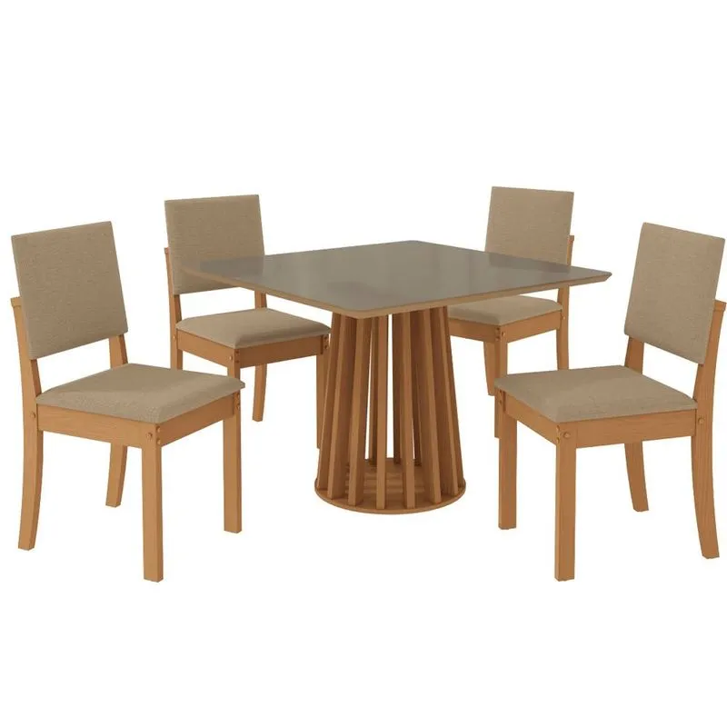 Sala De Jantar 5 Peças Kappesberg Canela E Areia CSJ1794CN-A085