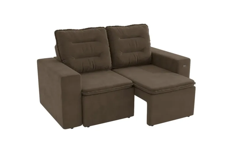 Estofado Classic New S204N-2-A033E Veludo Deluxe Marrom - Kappesberg