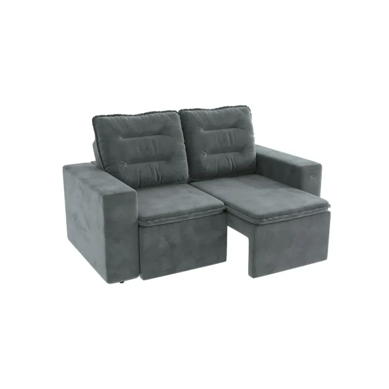 Estofado Classic New S204N-2-A050E Veludo Deluxe Titânio - Kappesberg
