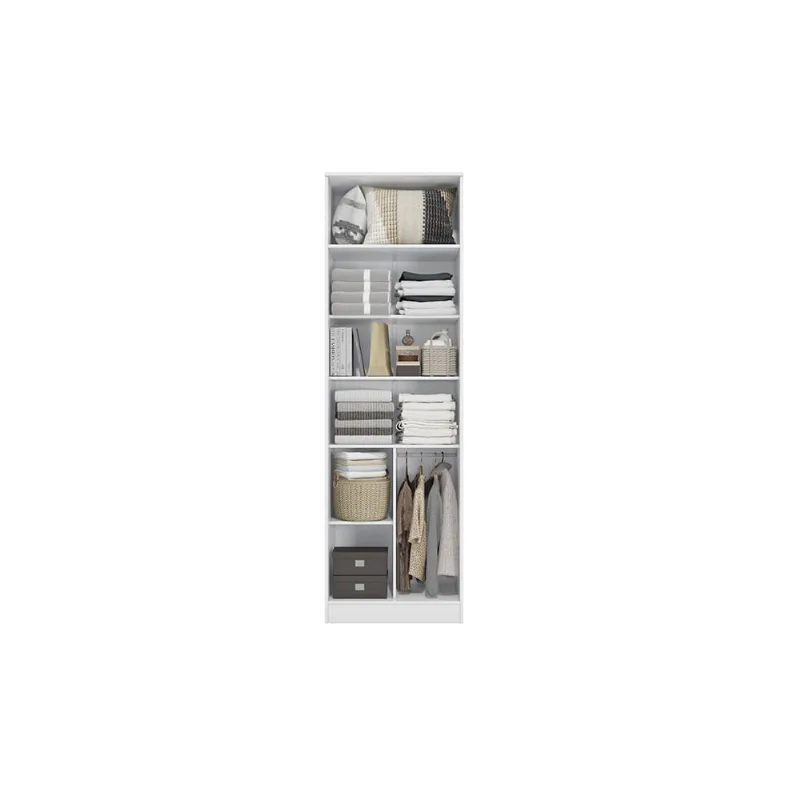 Guarda-Roupa Sem Portas Closet 1 Cabideiro Kappesberg Adapt Branco 71cm