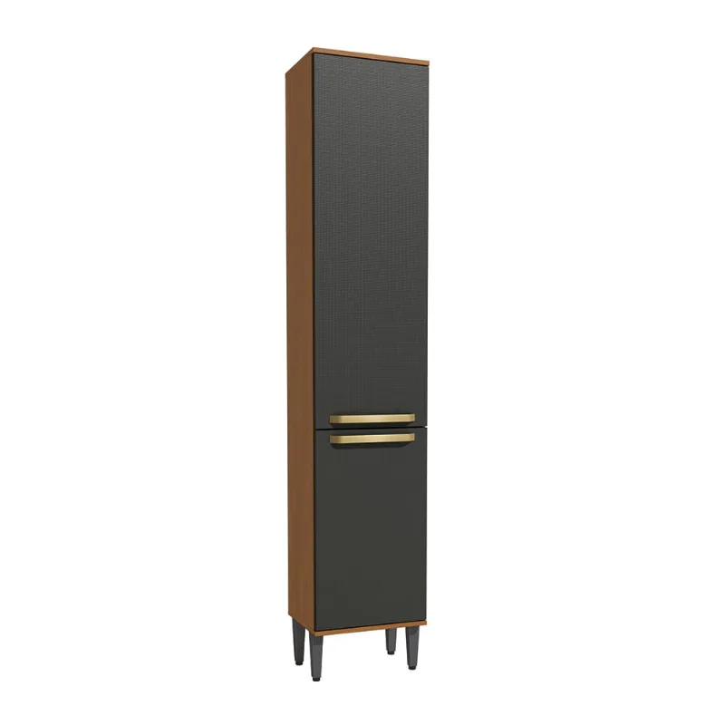 Paneleiro 2 Portas 40cm Elara Kappesberg Canela/Preto