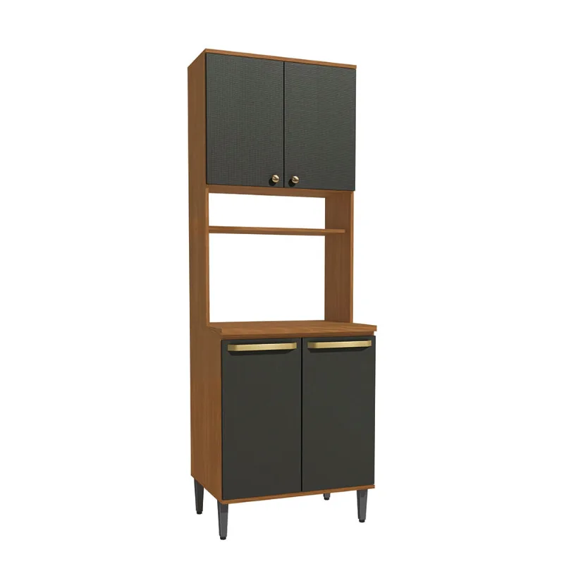 Kit Forno 4 Portas 70cm Elara Kappesberg Canela/Preto