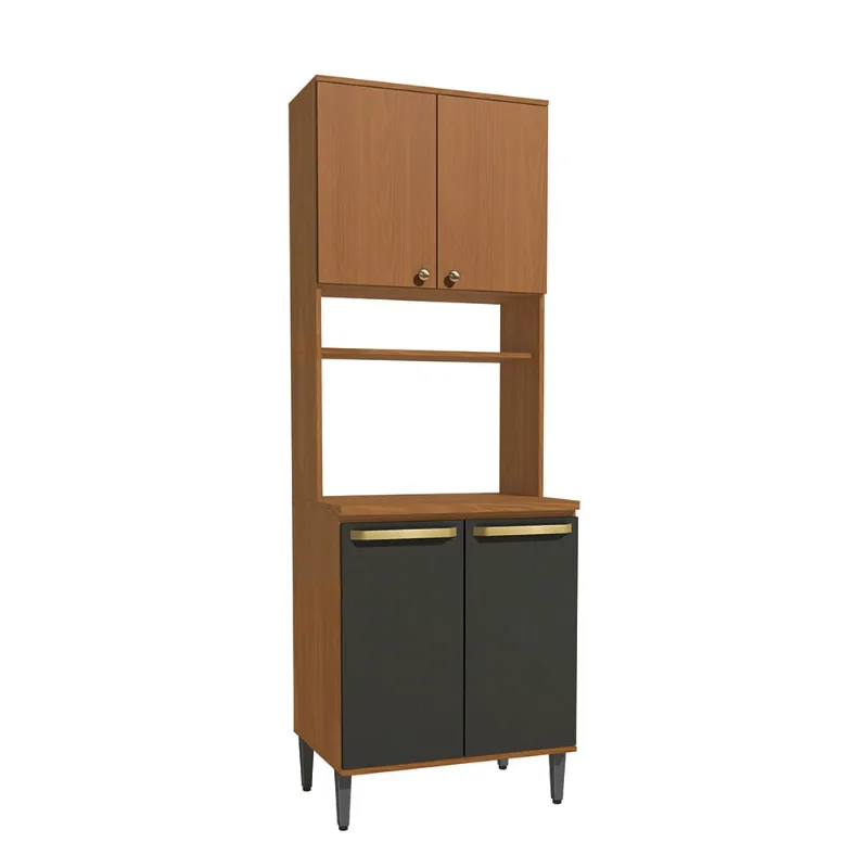 Kit Forno 4 Portas 70cm Elara Kappesberg Preto/Canela
