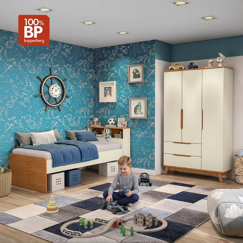 Quarto Infantil 2 Peças Crescer Kappesberg Argila/Jequetiba