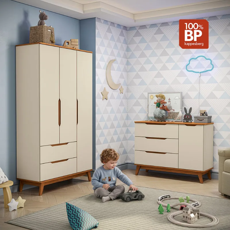 Conjunto Infantil 2 Peças Crescer Kappesberg Argila/Jequetiba