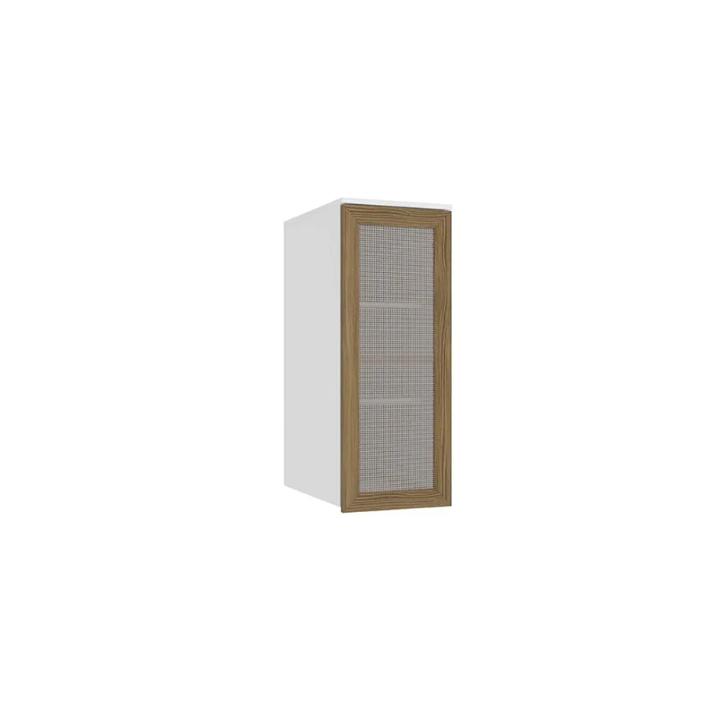 Armário Aéreo 1 Porta com Tela Kappesberg Adapt Branco/Nogueira