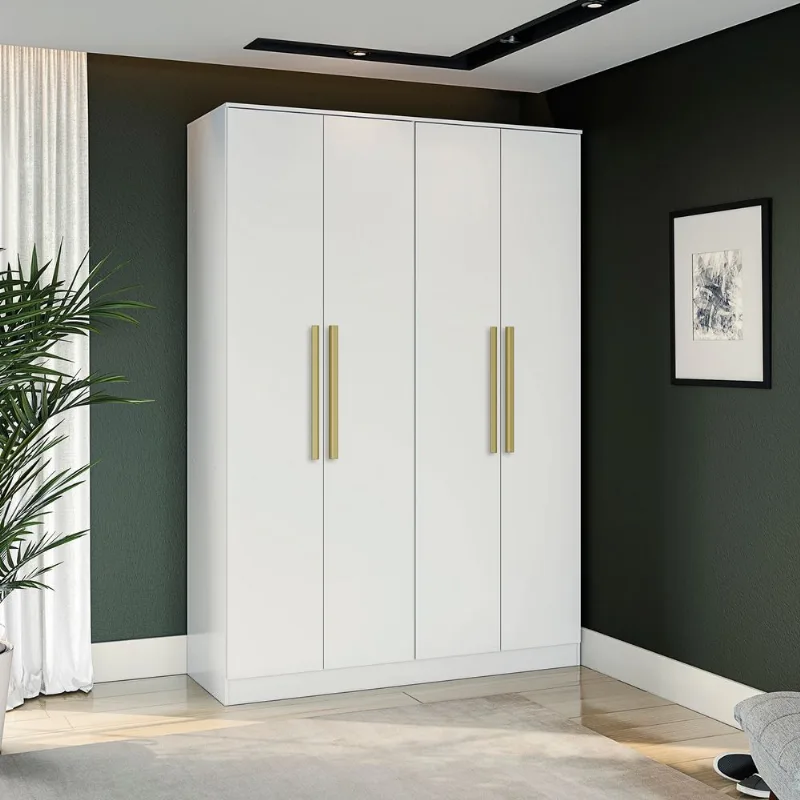 Guarda-Roupa 4 Portas 2 Gavetas Kappesberg Adapt Branco