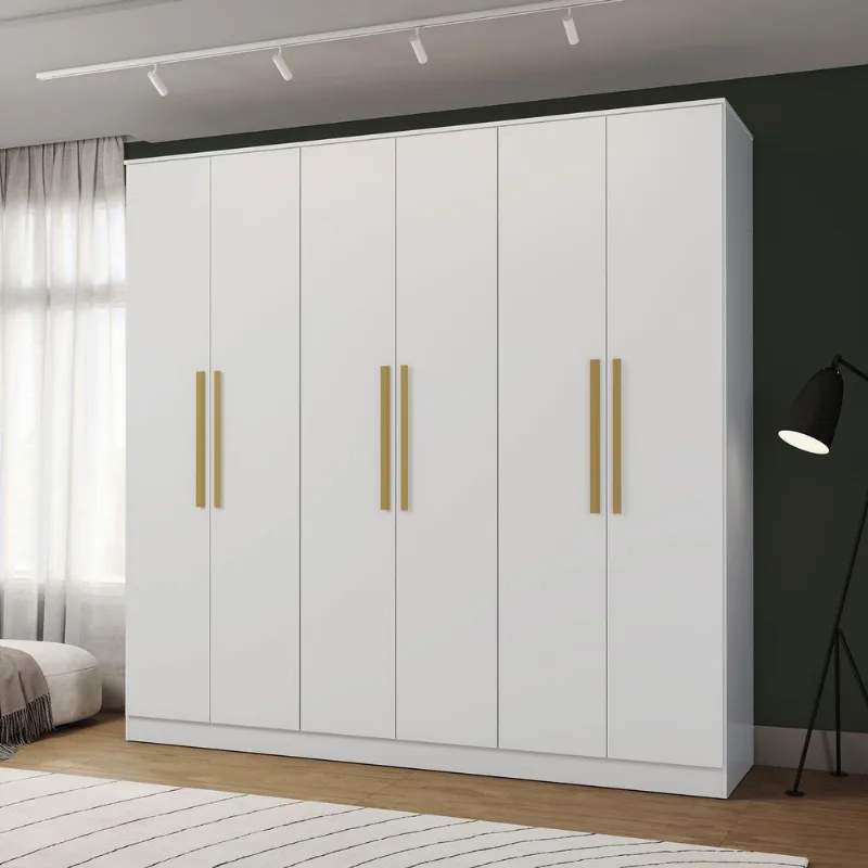 Guarda-Roupa 6 Portas 4 Gavetas Kappesberg Adapt Branco