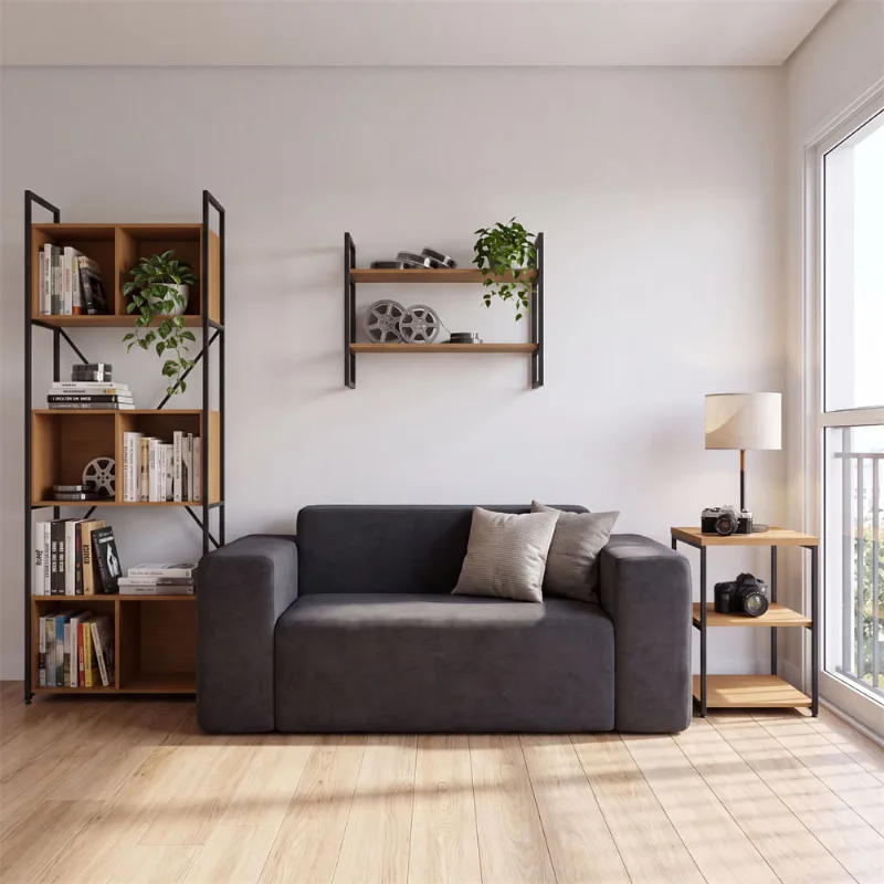 Sofá 2 Lugares Kappesberg 176cm Boucle Cinza