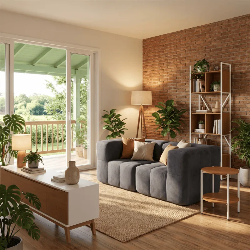Sofá Modular 2 Lugares com 2 Cantos Kappesberg Boucle Cinza