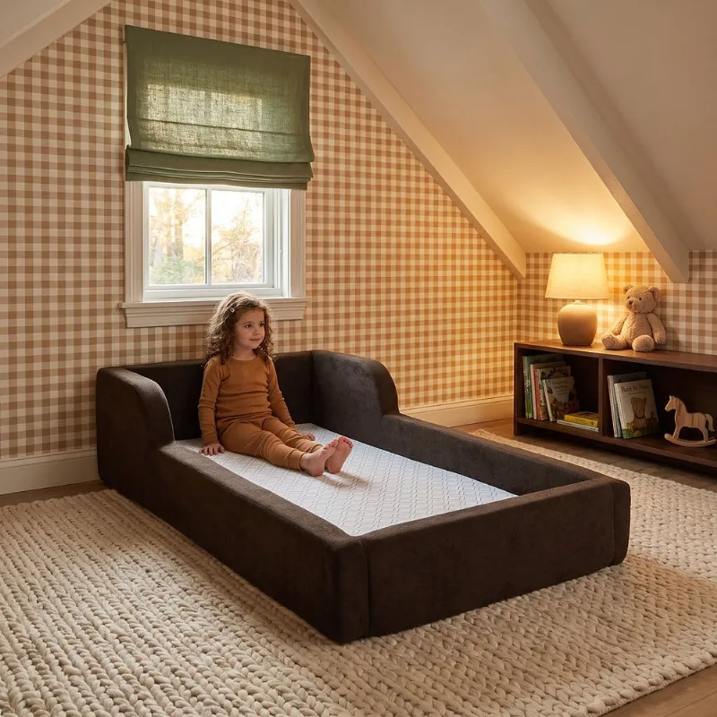 Cama Infantil Montessoriana Solteiro a Vácuo 100% Espuma Kappesberg Marrom - Kappesberg