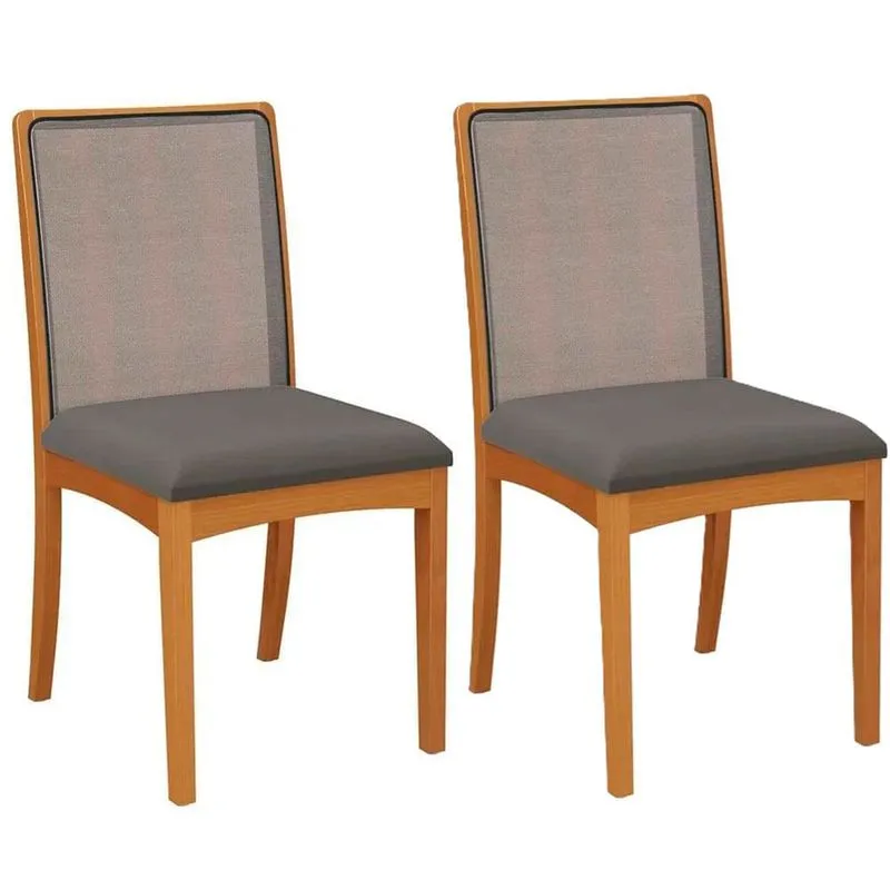 Conjunto 2 Cadeiras Kappesberg Lara Carvalho Cinza MM007CA-A046B