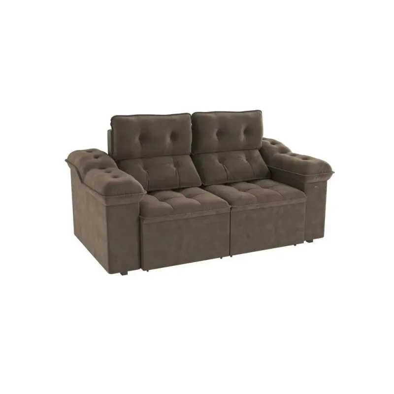 Estofado Sierra S161N2 A033 Veludo Deluxe Marrom - Kappesberg