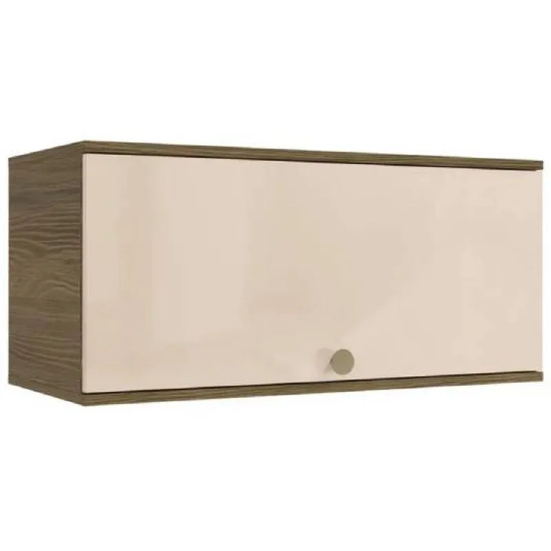 Aereo Mdf Curve 1 Porta Basculante 80 Nogueira Macadamia - Kappesberg