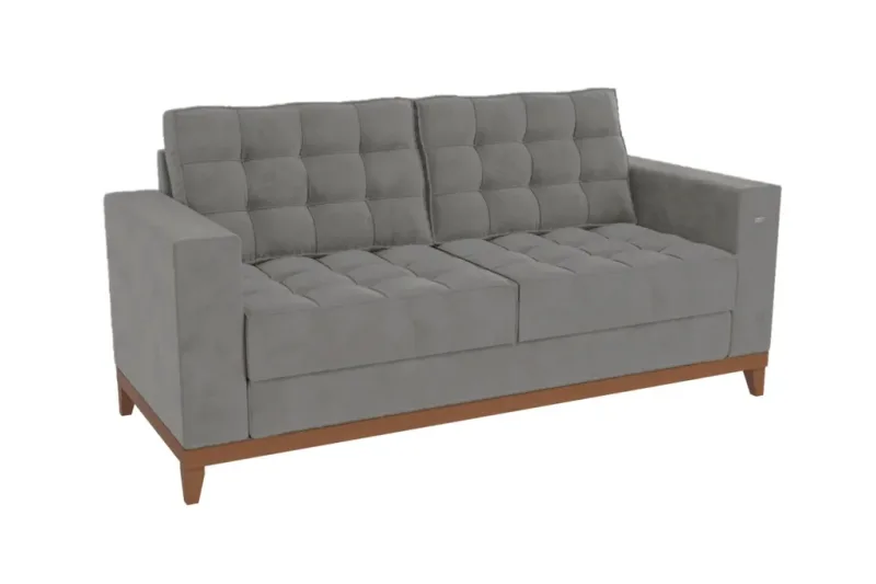 Estofado Nilo A050 Veludo Deluxe Titânio - Kappesberg