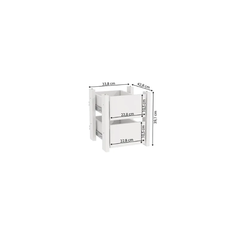 Kit 2 Gavetas Kappesberg Adapt Branco 33cm