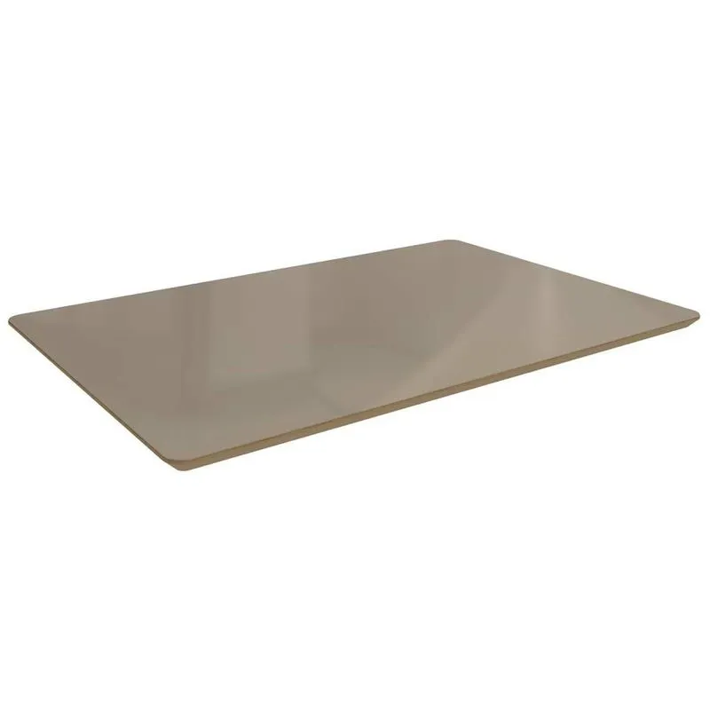 Tampo Mesa Sala De Jantar Madeirado C/vidro Ta31 Retangular 80x120cm Nogueira C/ Vidro Bronze - Kappesberg